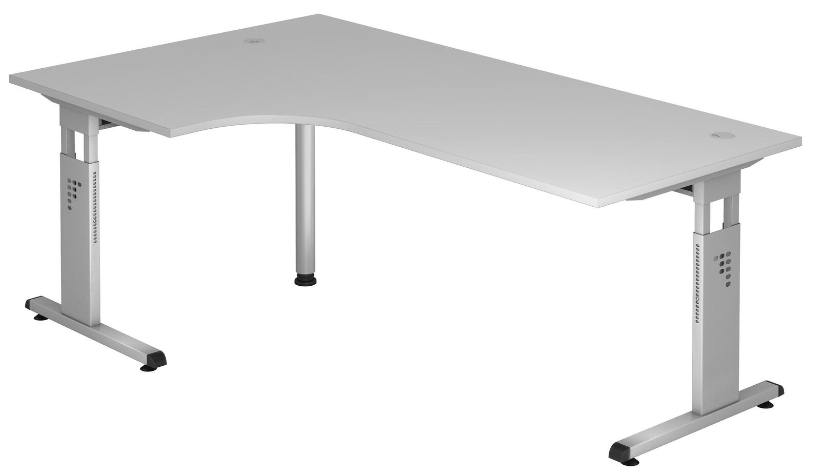 HAMMERBACHER VOS82/5/S höhenverstellbarer Schreibtisch 65 - 85 cm Grau / silber