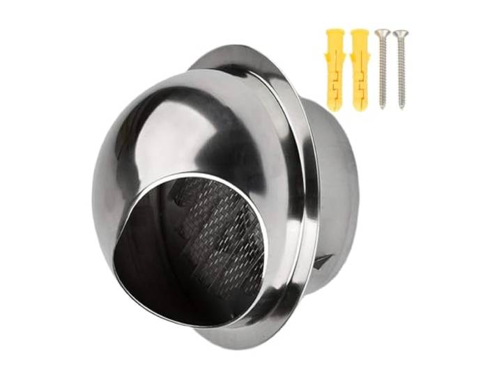 Lüftung Aussenhaube, Edelstahl Wetterschutzgitter Kugelform Lüftungsgitter Ø 60-300mm Dunstabzugshaube Abdeckung Außen Für Ablufthaube/Belüftungen(300mm)