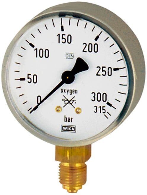 Riegler Schweißtechnikmano, acier, oxygène, G 1/4 bas, 0 - 16 bar, Ø 63 (401)