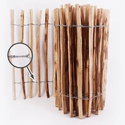 Aquagart 5m Komplett Set Staketenzaun 50cm hoch Lattenabstand 4-6cm mit 5 Holzpfosten 1,05m lang & Krampen