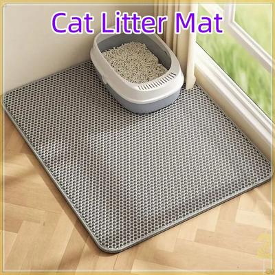 Uplifted Finds Premium Large Cat Litter Mat Waterproof Double Layer Litter Trapper 30 X 30 Cm yellow