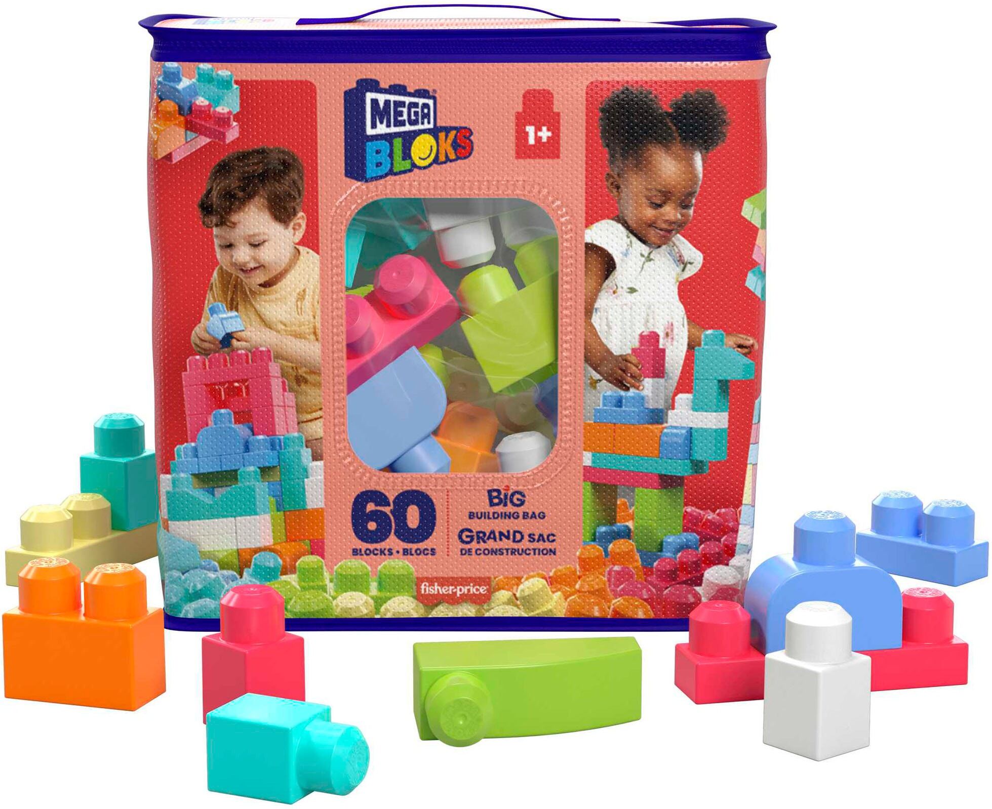 Spielbausteine MEGA BLOKS "First Builders, Bausteine-Beutel", bunt, Spielbausteine, Kinder, Kunststoff, Spielbausteine