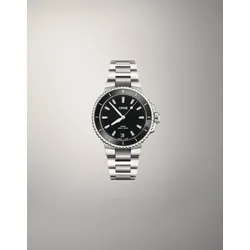 Oris Aquis Date Diamonds 36,5mm Kautschukband Damenuhr 01 733 7792 4194-07 8 19 05P