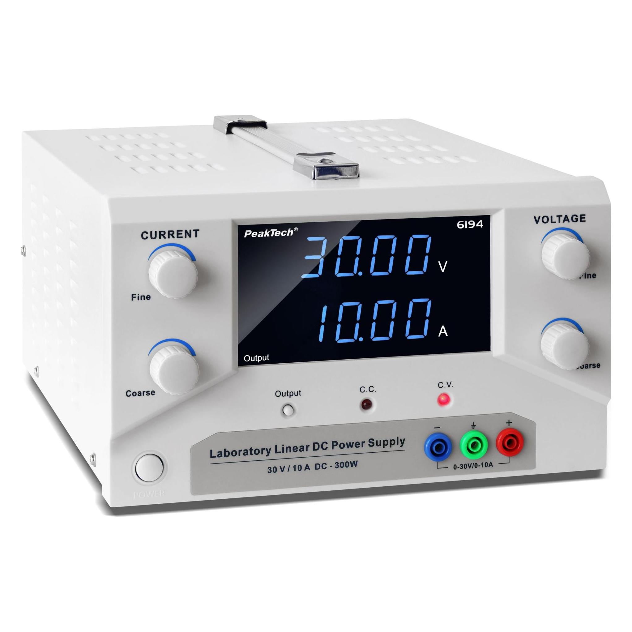 Peaktech 6194 - labovoeding - 0-30 V / 0-10 A DC (P6194)