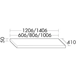 Burgbad Konsolenplatte gesamt 50x1006x410 Sandstein Dekor Natur, WPDM100A0375 WPDM100A0375