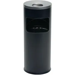 Durable Papierkorb Safe mit Ascher, Abfalleimer, Schwarz, Silber