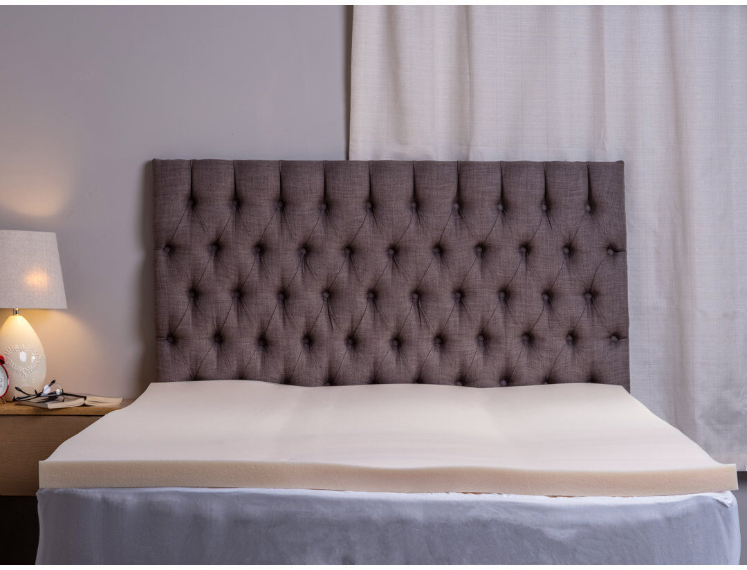 Wayfair Basics™ 5cm Memory Foam Mattress Topper Cream Double (4'6)