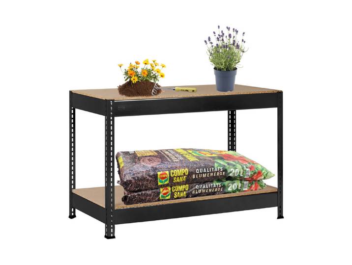 Schulte Steck-/Schwerlastregal 60 x 130 x 87 cm Traglast: 200kg pro Boden