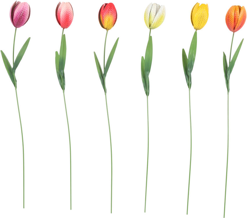 Flamingo Oldenburger Flamingo Gartenstecker Tulipa Metall 10 x 60 cm mehrfarbig