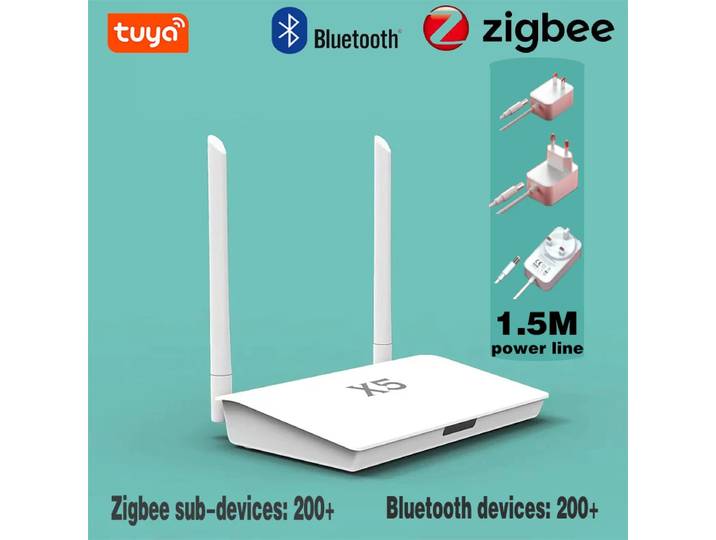 Smart Life Zigbee 3.0 / Bluetooth 5.0 Hub passerelle 2 en 1 X5 amélioré avec accès à plus de 400 appareils et fonctionne sur les sols