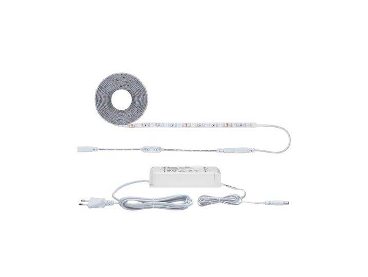 PAULMANN LED-Streifen SimpLED Power Set 230/24V DC weiß Kunststoff , weiß, Flammen 1 Stk., Gesamtlänge 6,13m, Lichterketten, inkl Dimm/Switch, LED-Streifen