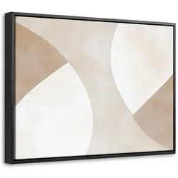 LEINWAND Bilder mit Rahmen - Braun - Japandi - Abstrakt - 40x30