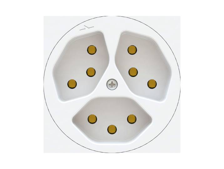 Max Hauri Steckdose 3x Typ 13 1S Gr.1x1 AP Max Hauri weiss