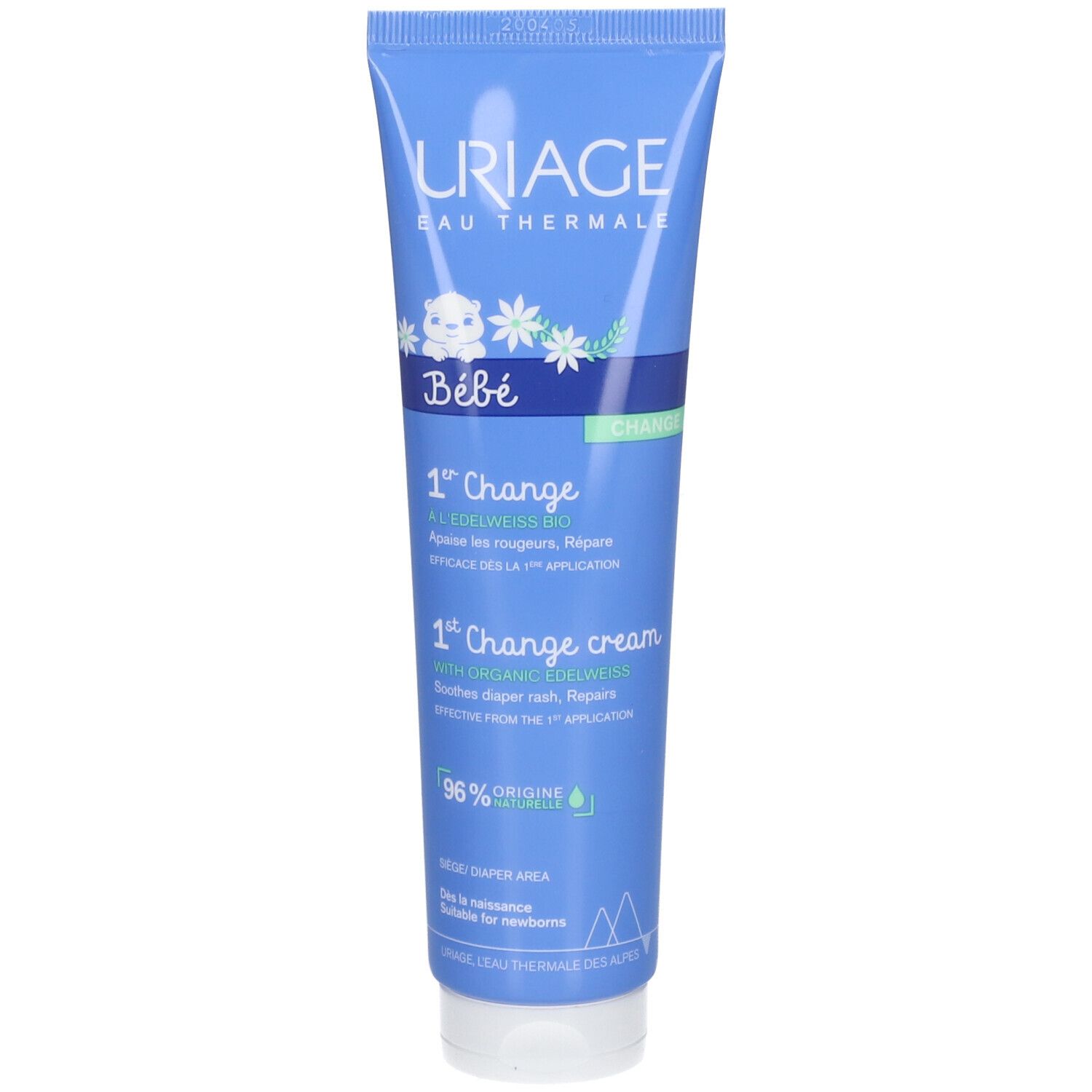 Uriage Baby 1st Change Cream with Organic Edelweiss Nieuwe Formule 100 ml Creme