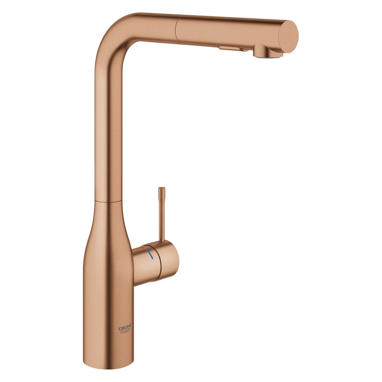 Grohe Küchenarmatur mit Handbrause Essence New warm sunset gebürstet 30270 (30270DL0)