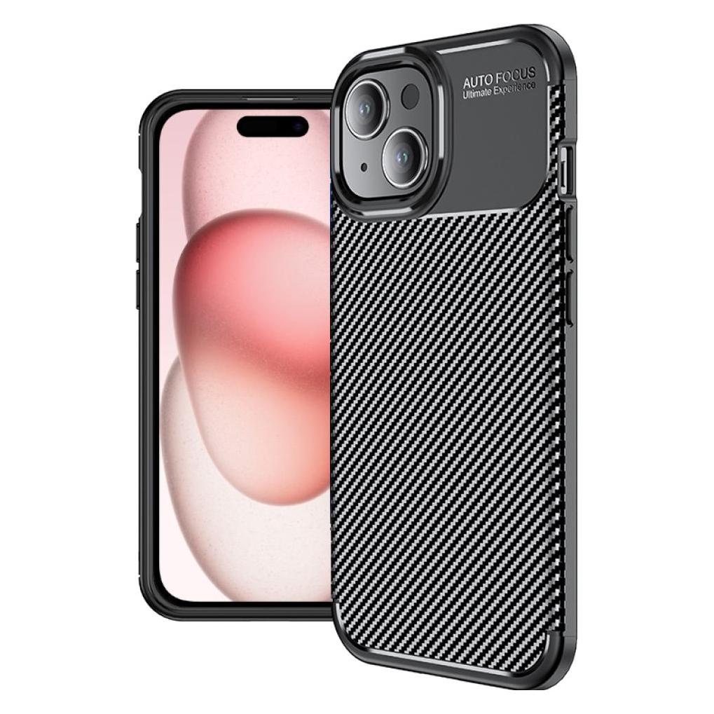 Screenguard Apple iPhone 15 Hülle Carbon Design TPU Case (Apple iPhone 15) (00032894)