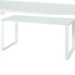 Schreibtisch 160x80x75 cm | Bürotisch Weiß | Glasplatte & Metallkufen ABS-Kanten | Homeoffice Büro Made in Germany | Serie MUENCHEN Kadima Design