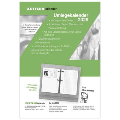 ZETTLER Umlegekalender-Ersatzblock 8x10,8cm 2026