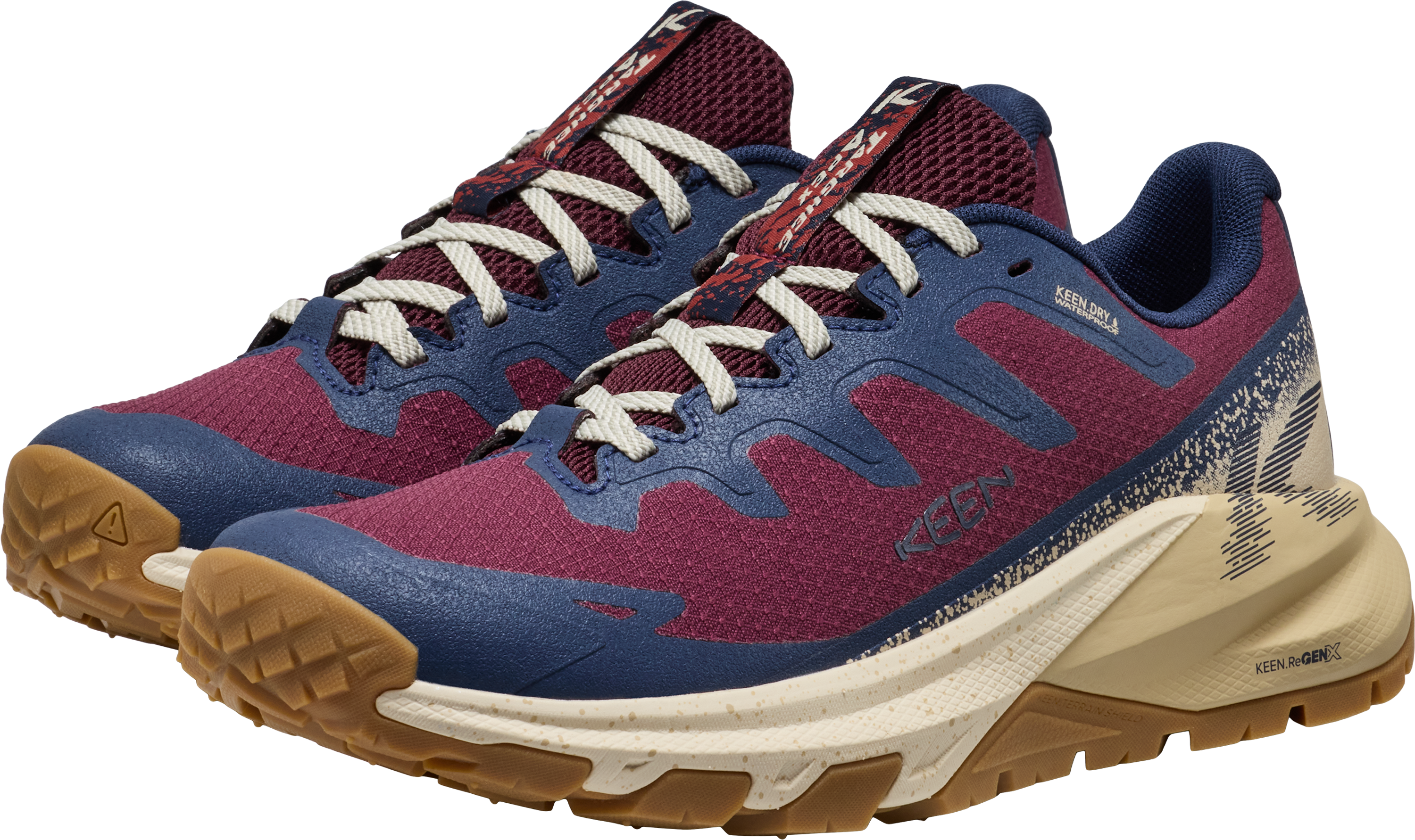 Outdoorschuh KEEN "TARGHEE APEX WP", Damen, Gr. 37,5, Synthetik, bunt (fig, naval academy), Schuhe Outdoorschuh, wasserdicht fig, naval academy 37,5, Synthetik