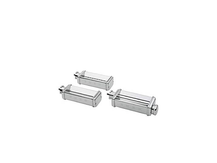 Smeg\, Set de 3 Accessoires pour Pâtes SMPC01 pour Robot sur Socle en Acier Chromé\, Accessoire pour Fettuccine\, Tagliolini et Pâte Feuilletée\, Compatible avec le Robot Smeg SMF01/02/03/13\, 54x220x75 mm