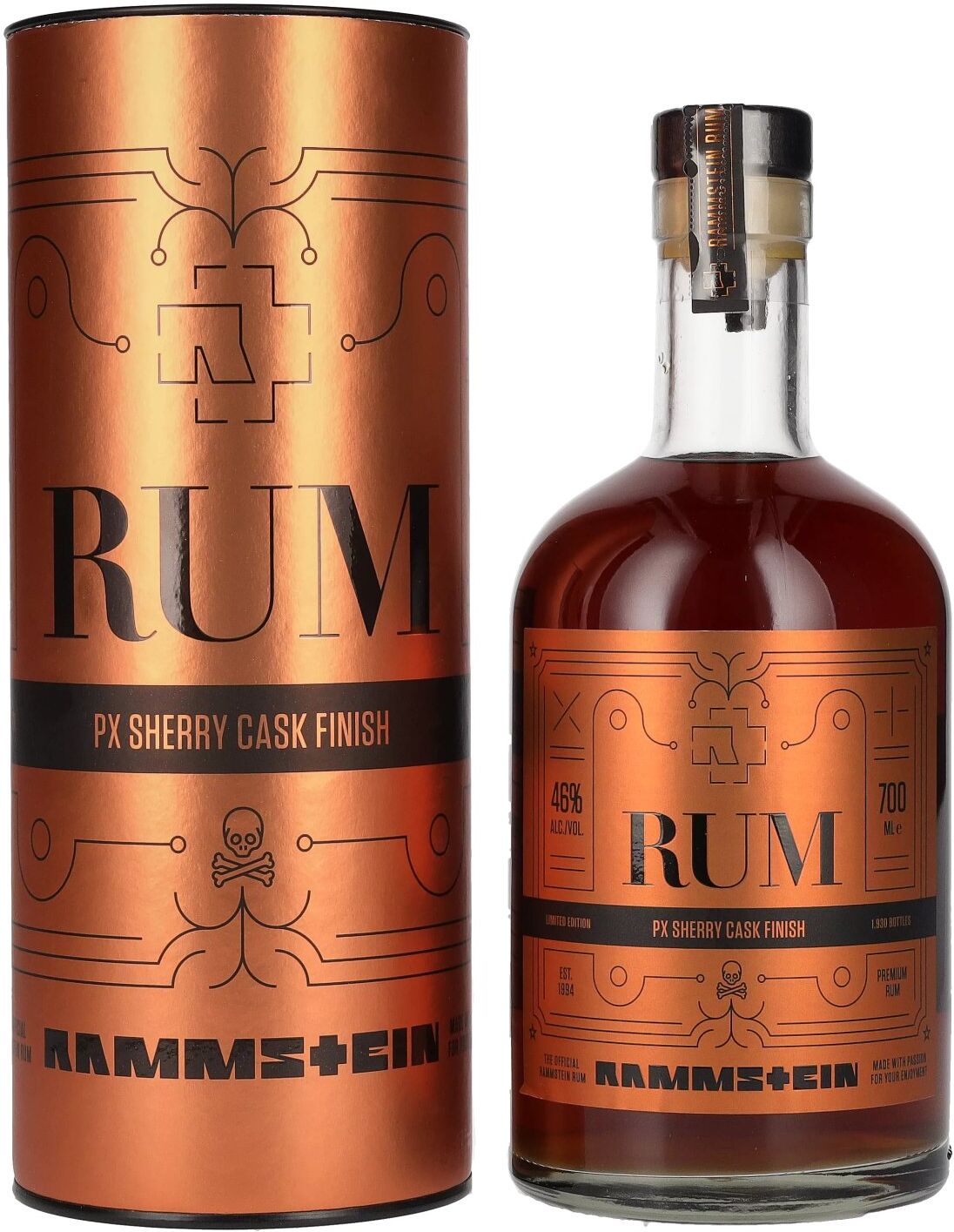 Rammstein Rum PX Sherry Cask Finish 46% Vol. 0,7l in Geschenkbox