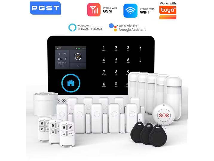 Système d’alarme GSM pour maison, compatible avec TUYA Smart Home, sécurité anti-cambriolage 433MHz 2G WiFi, commande sans fil PG103