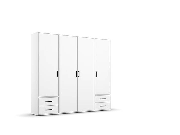 Rauch Möbel Voyager, Kleiderschrank, Farbe Weiß, Breite 187 cm