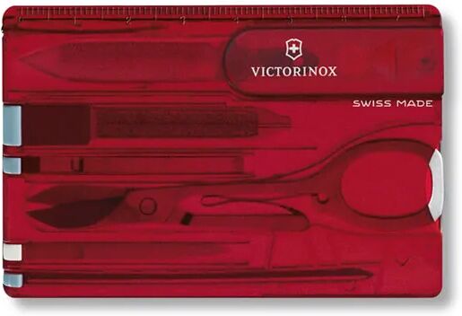 Victorinox Swiss Card Classic Transparent Red