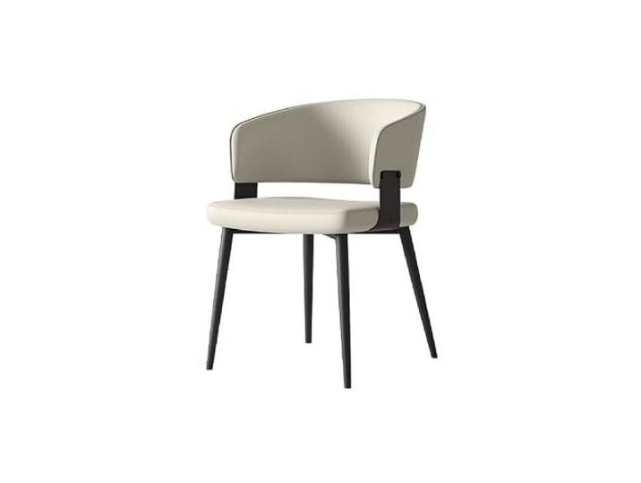 DIANXI Lounge-Sessel Italienischer minimalistischer Esszimmerstuhl, Haushaltsstuhl mit Rückenlehne, moderner Hotel-Negotiation-Restaurant-Esstischstuhl, Lederhocker