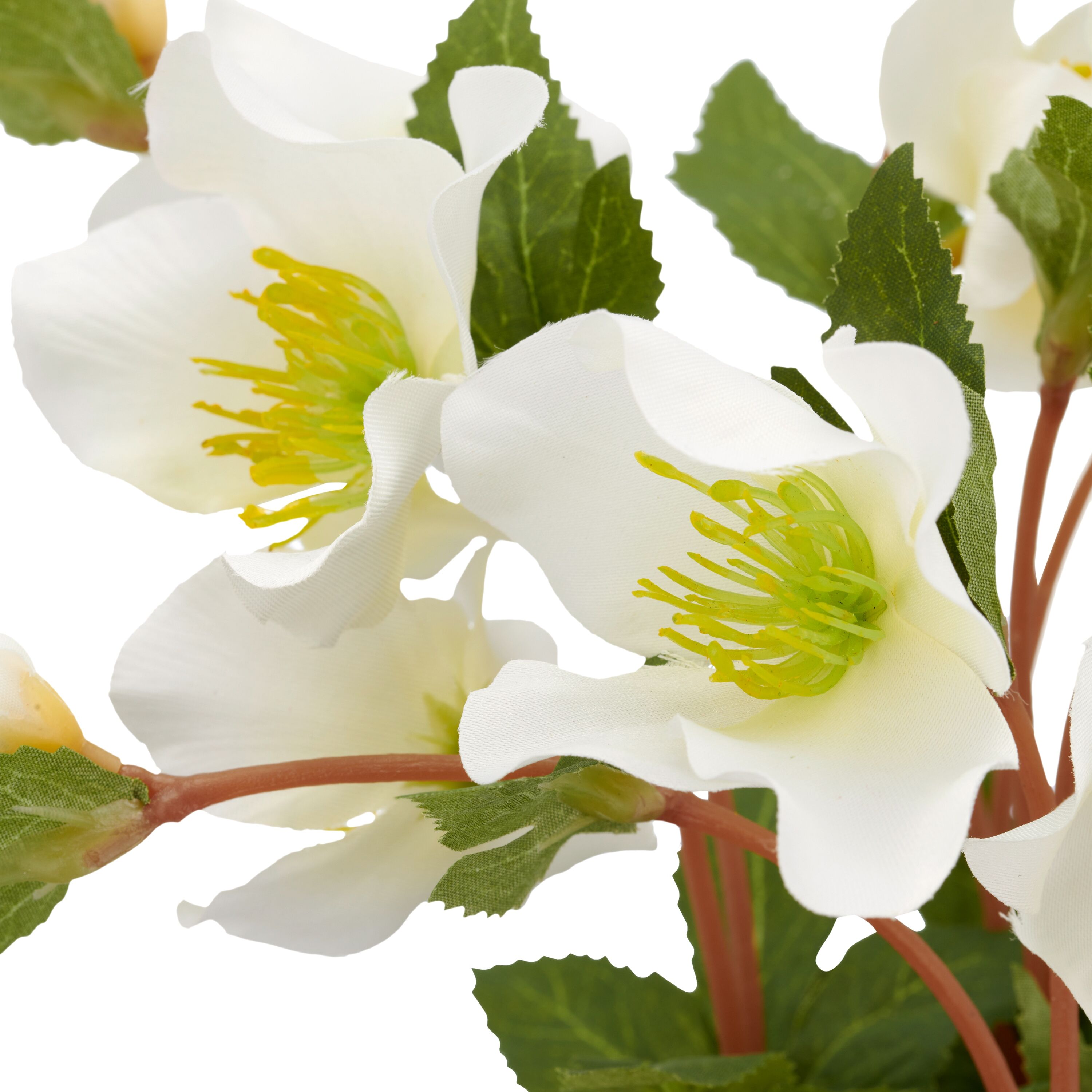 Kunstblume CREATIV GREEN "Christrose", weiß, H:23cm, Polyester, Kunstpflanzen, Kunstblume, mit üppiger Blütenpracht