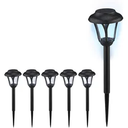 Relaxdays, Gartenbeleuchtung, Solarlampen Set (IP44)