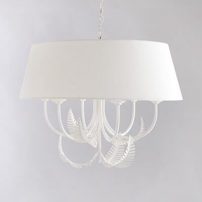 Catalina 6-Light Chandelier - White - Ballard Designs