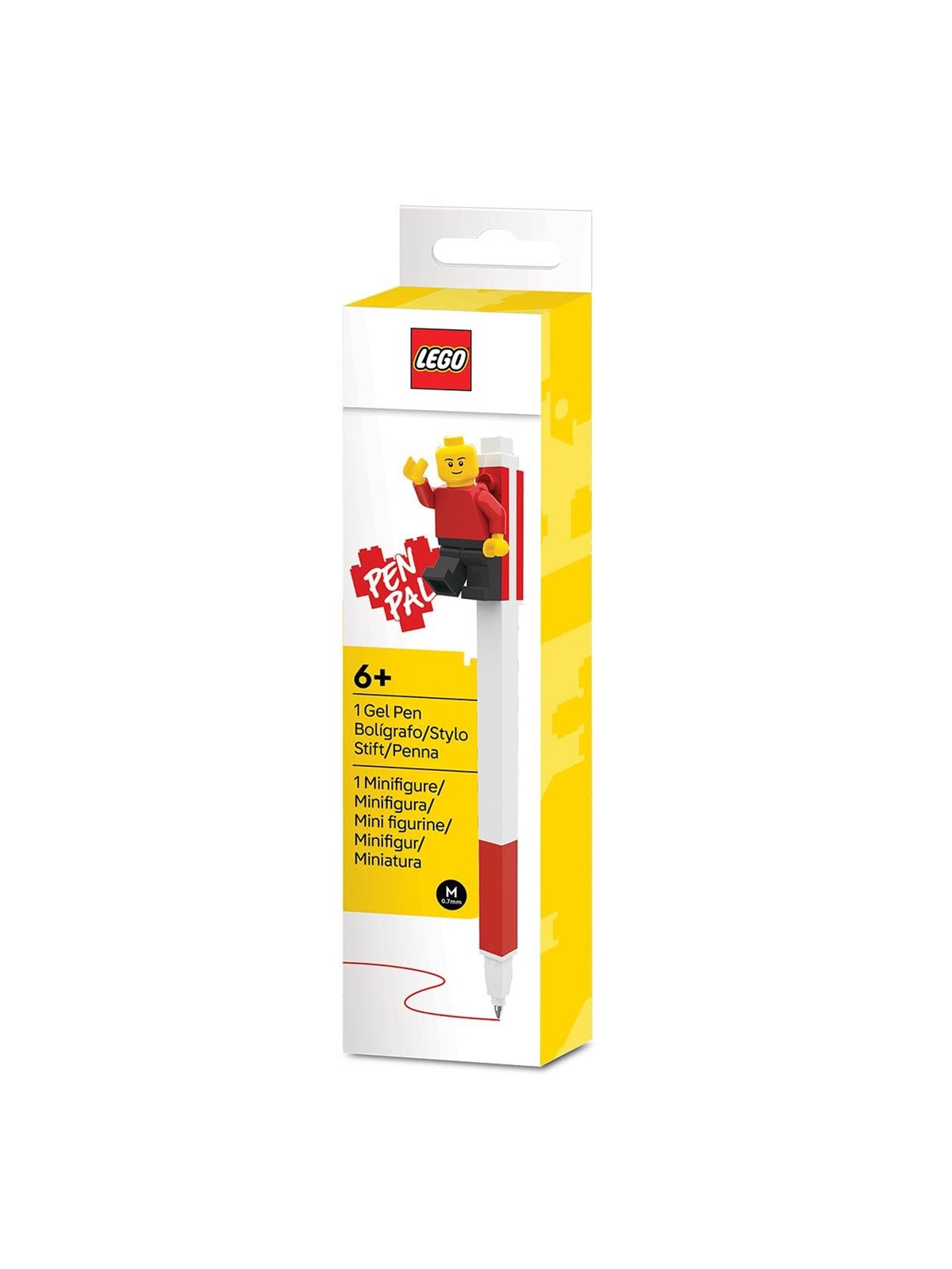 LEGO Pen Pal Roter Gelstift mit abnehmbarer Minifigur