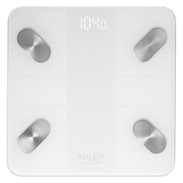 Adler Smart Bathroom Scale | AD 8186w | Maximum weight (capacity) 180 kg | Accuracy 100 g | Body Mass Inde (180 kg) (AD 8186)