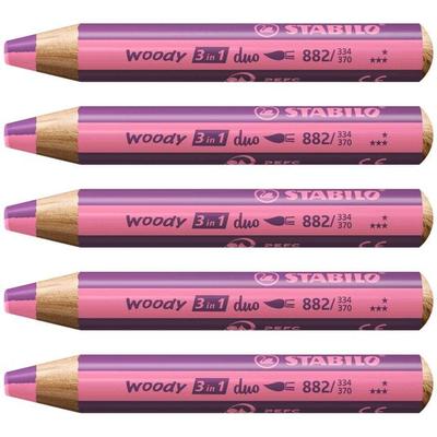 STABILO Aquarellbuntstift woody 3 in 1 duo