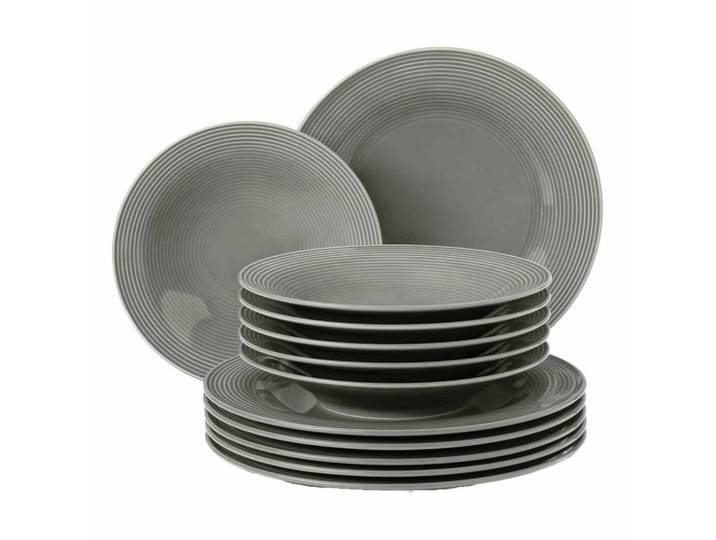 TAFELSERVICE Beat Color Glaze Perlgrau 12-tlg.