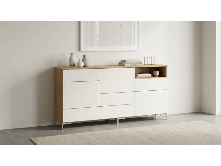 Stylishes Sideboard nach Maß Eiche Natur geölt