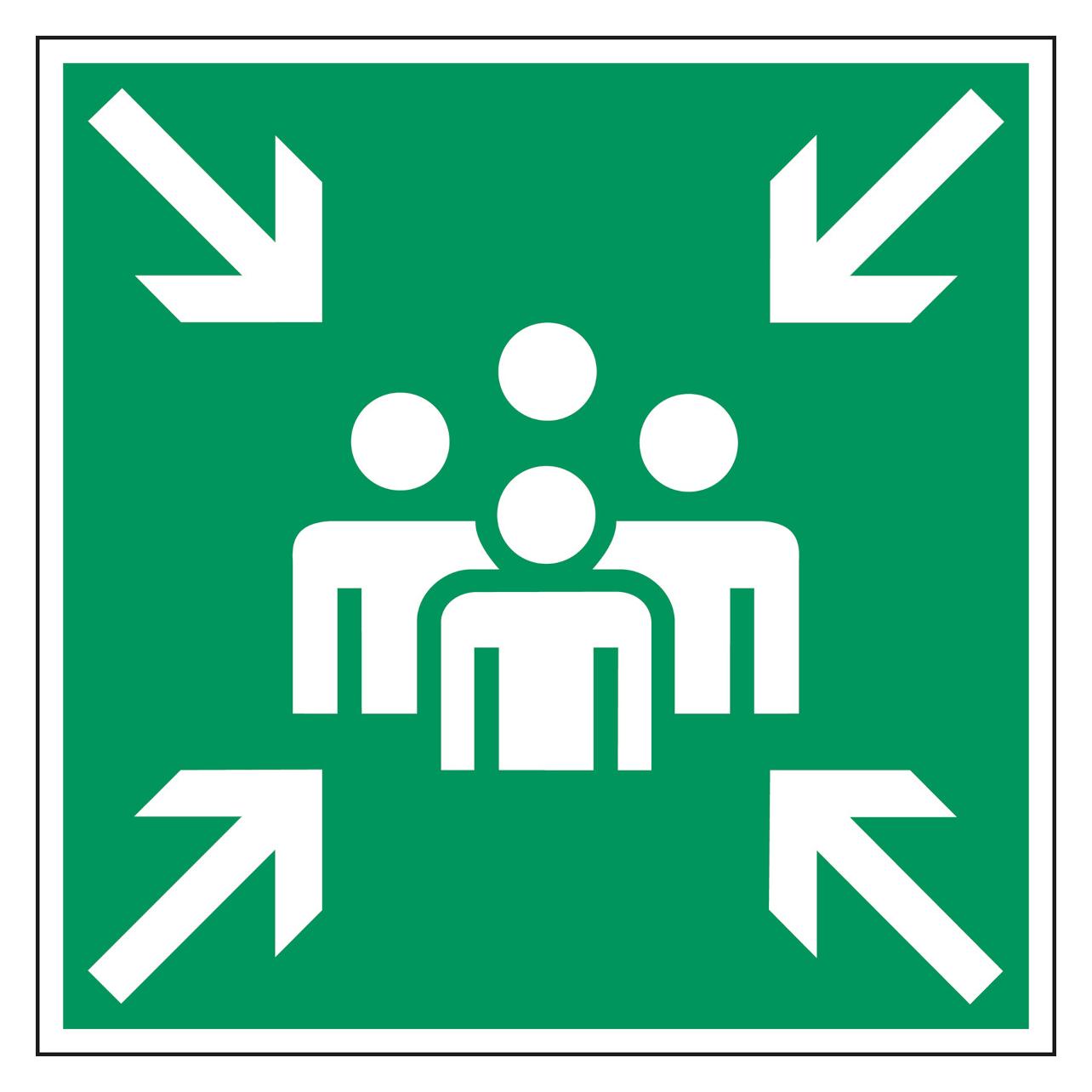 Brady PIC 377-250X250-B7541, Fluchtwegkennzeichnung - Sammelstelle (223636)