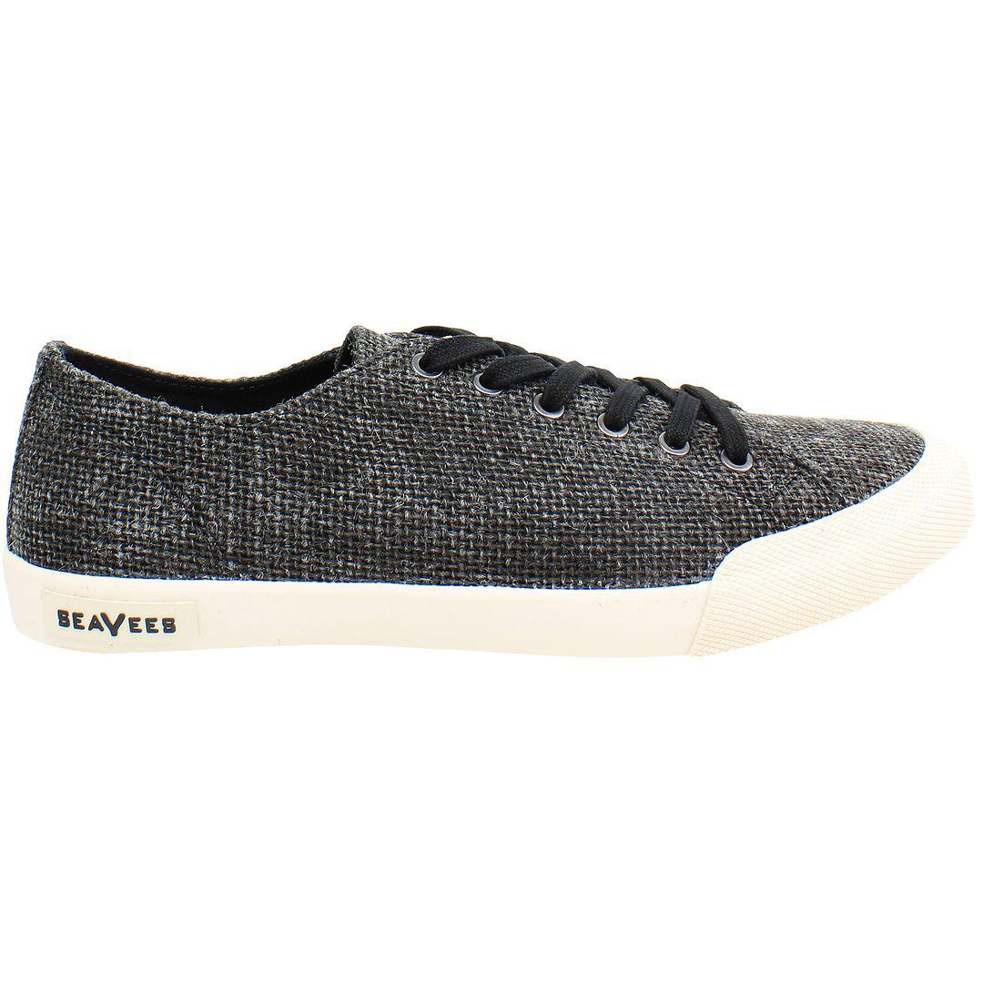 Seavees Monterey Raffia Dames Zwarte Sneakers