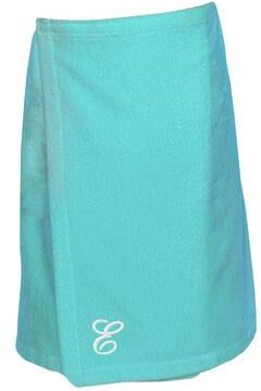 Authentic Hotel and Spa Turkish Cotton Terry Monogrammed Aqua Green Women's Spa and Shower Towel Wrap