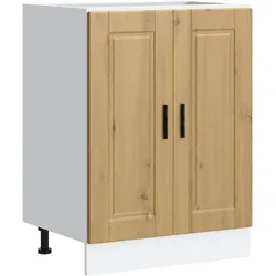 DELUKE Küchenunterschrank THEO Artisan-Eiche 60x46x81,5 cm | Küche Unterschrank mit Türen