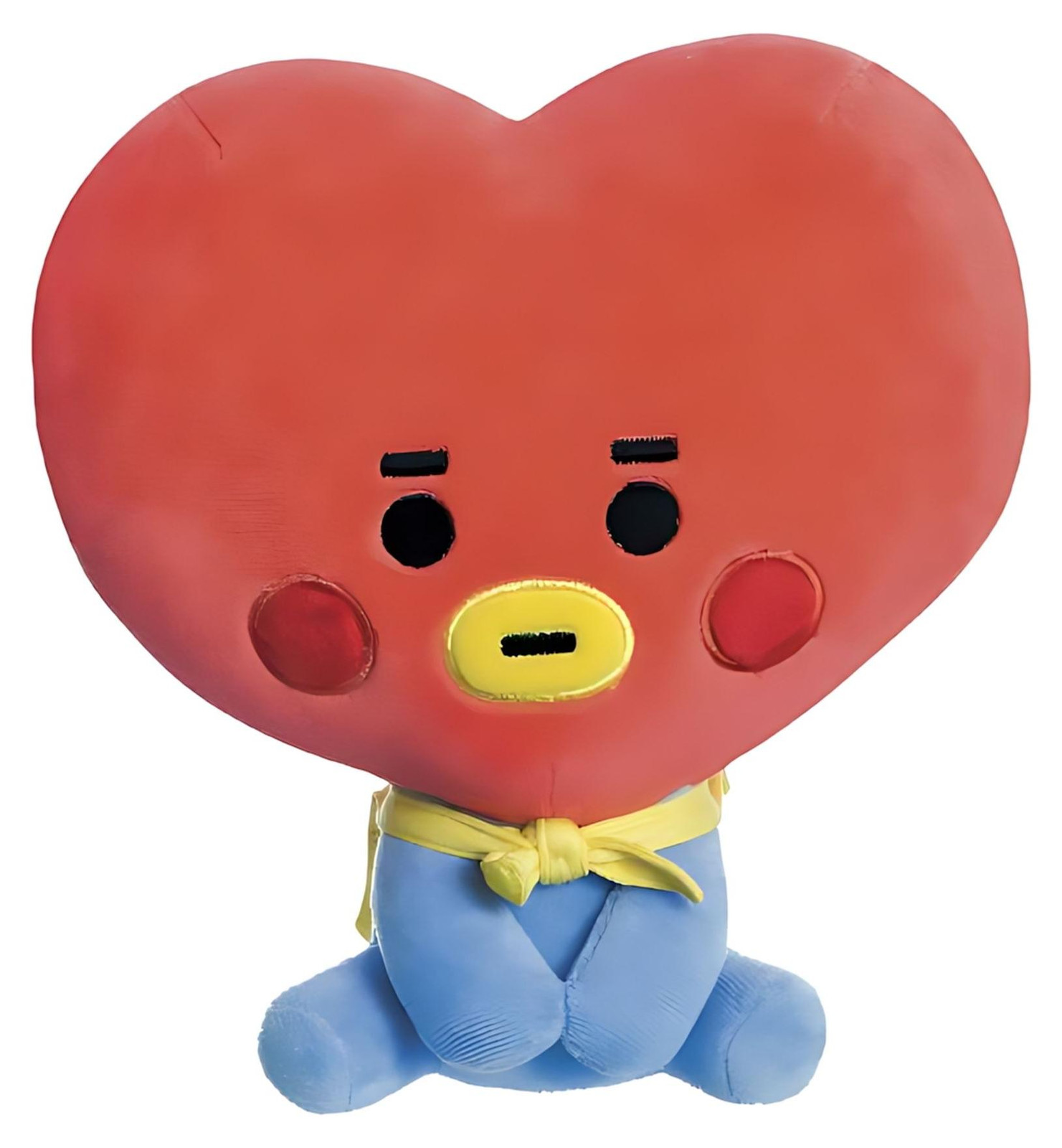 Aurora BT21 Tata Baby Pluche Knuffel - Hartvormig - Kleurrijk - 20 cm