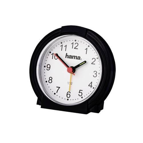 Hama 00186335 Wecker Classic , ohne Ticken, Schwarz/Weiß