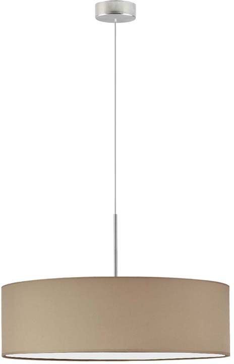 17 Stories Aubrionna 4 - Light Drum Pendant Beige/Brushed Steel