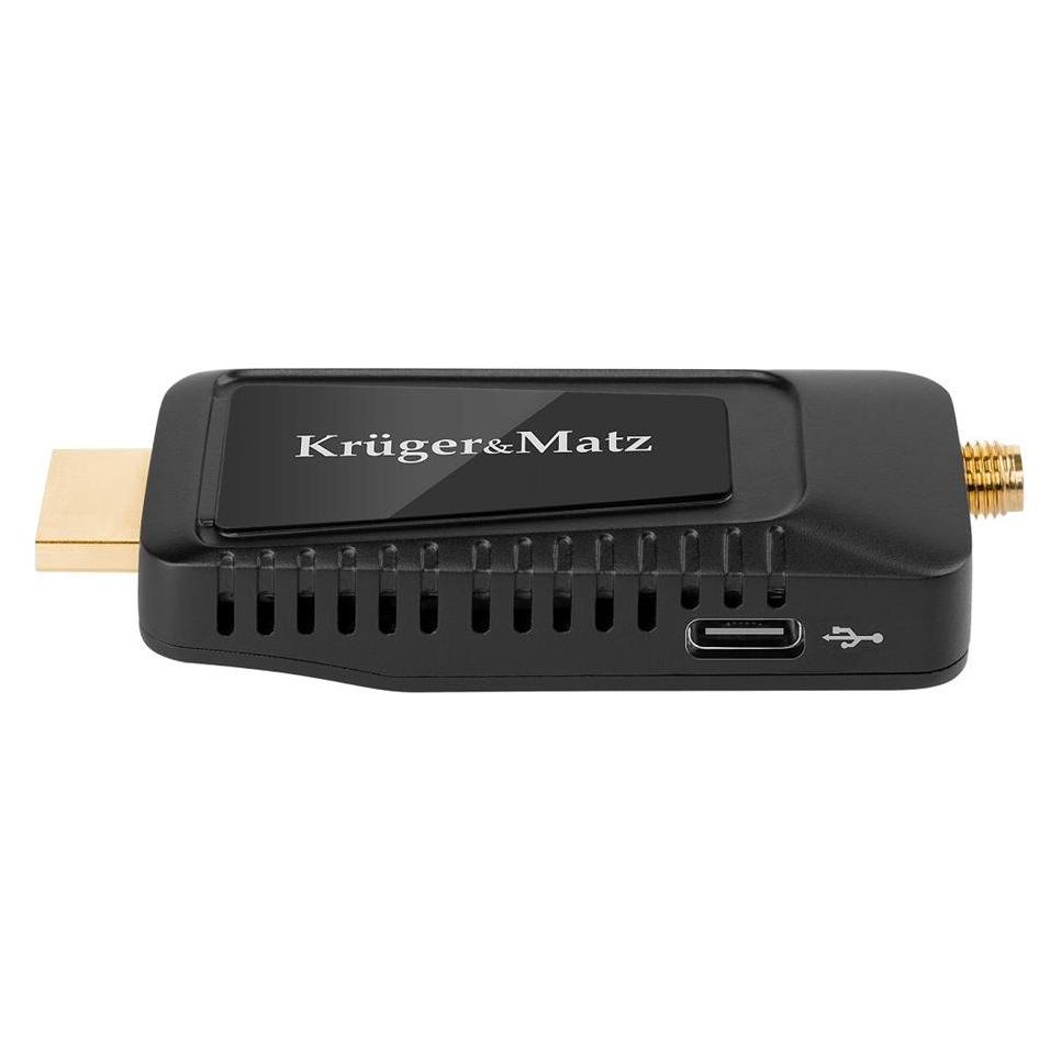 Krüger&Matz KRUGER & MATZ mini DEKODER DVB-T2 H.265 HEVC KM9998 (USB 2.0, DVB-T, DVB-T2) (KM9998)