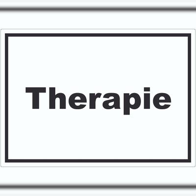 HB-Druck Therapie Aufkleber mit Text Raum Behandlung waagerecht A3 (297x420mm)