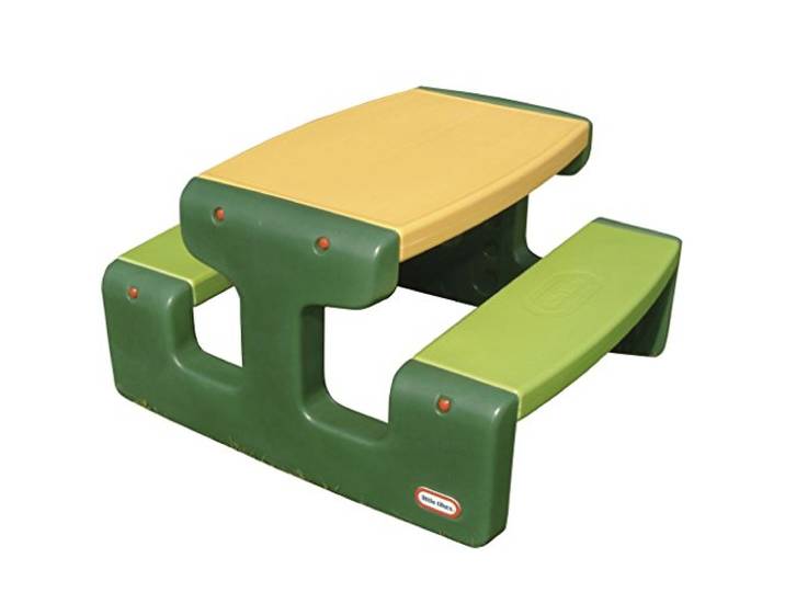 Little Tikes Großer Picknicktisch - Platz für bis zu 6 Personen - Für Hausaufgaben, Projekte und Spiele - Evergreen