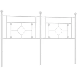 vidaXL Ersatz-Kopfteil Metall Weiß 160 cm