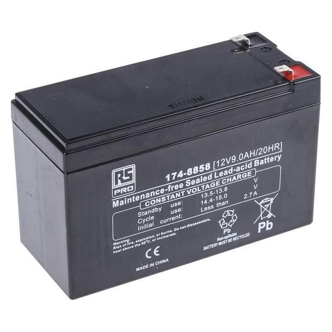 RS PRO 12 V VRLA Lead Acid Battery (9000 mAh, 12 V) (1748858)