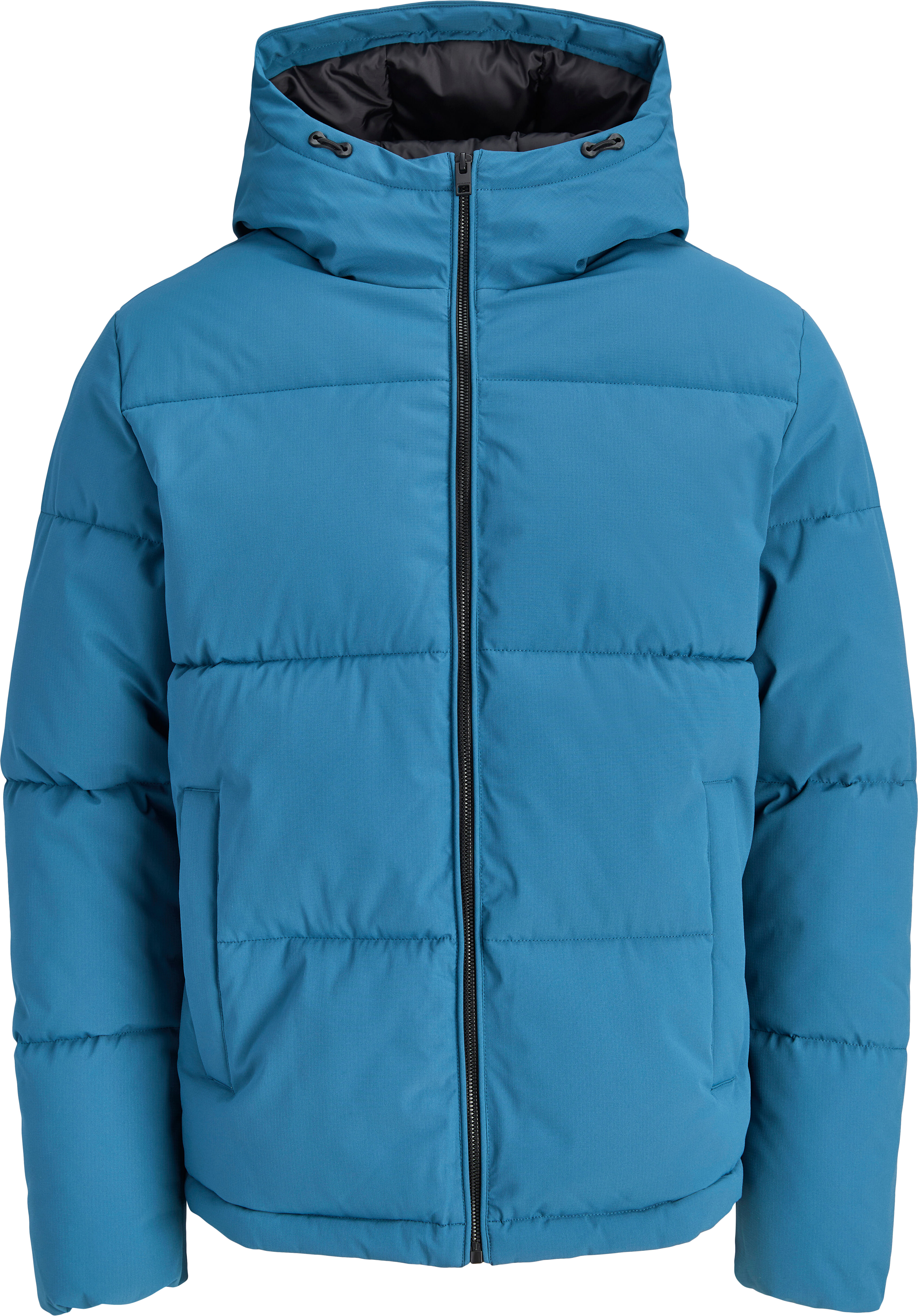 Steppjacke JACK & JONES "JJGALAXY PUFFER JACKET", Herren, Gr. M, blau (deep dive), Web, Obermaterial: 100% Polyester, unifarben, regular fit normal, gerader Abschluss, Jacken Steppjacke, Kunstfaser, regular fit deep dive M